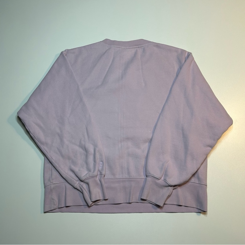 Tna Aritzia Cozy Fleece Boyfriend Crewneck Sweatshirt Lilac Fog Purple - Picture 2 of 6
